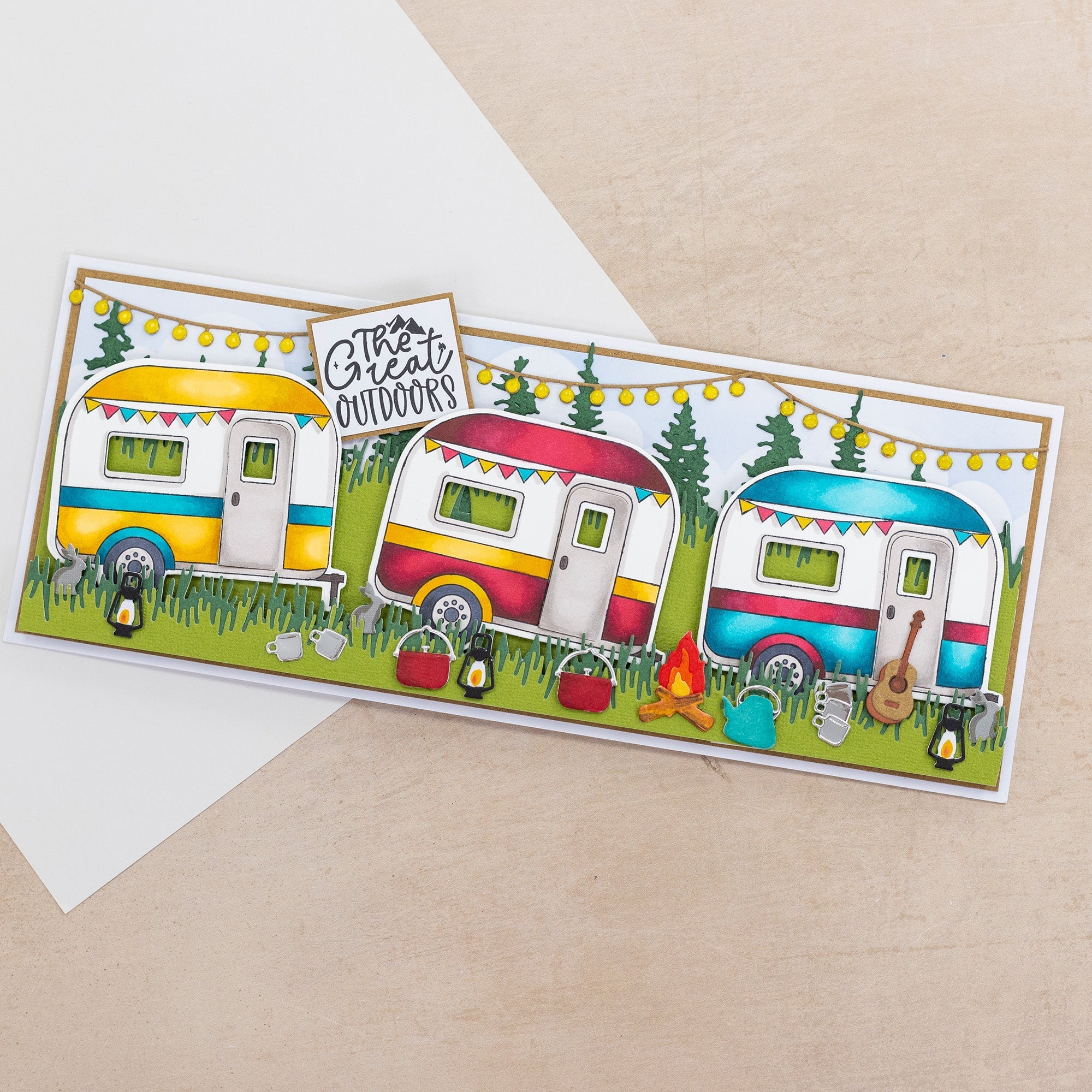 Crafters Companion The Great Outdoors Stamp & Die Set - Adventure Awaits