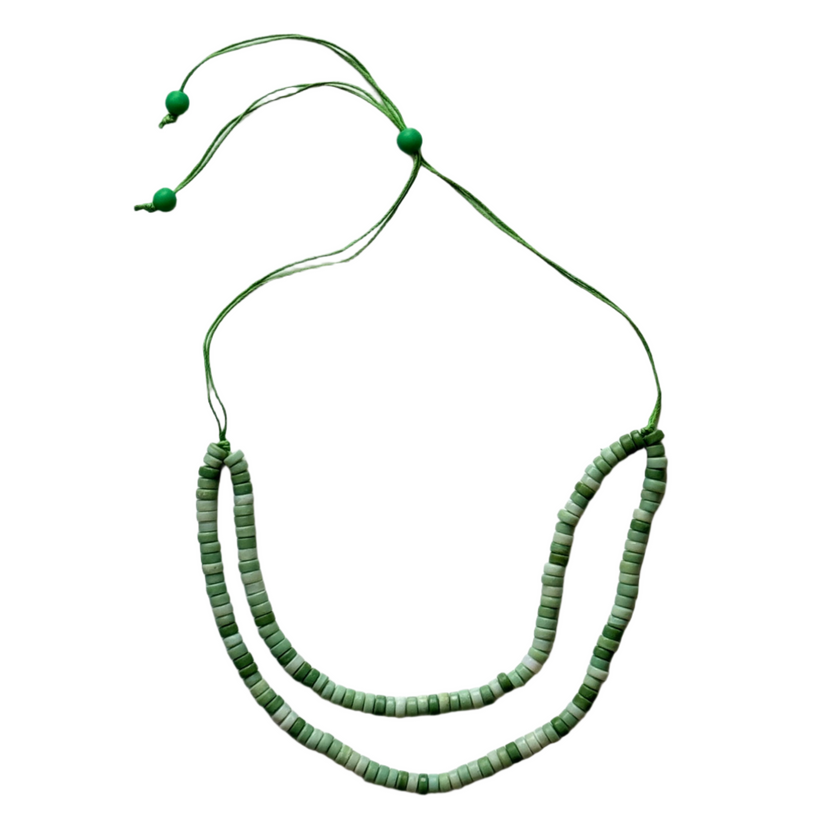 Double Strand Glass Bead Necklace