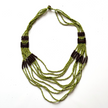 Beaded Necklace with Wood Detail