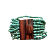 Beaded Bracelet with Wooden Clasp