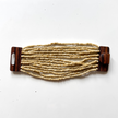 Beaded Bracelet with Wooden Clasp