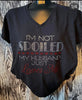 I'm Not Spoiled My Husband Loves Me Rhinestone Shirt – Funny Wife Sparkle Bling Tee | Blingdazzel