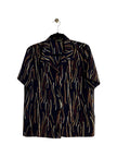INDULGENCE Regular fit Button-down Top in Black - 16