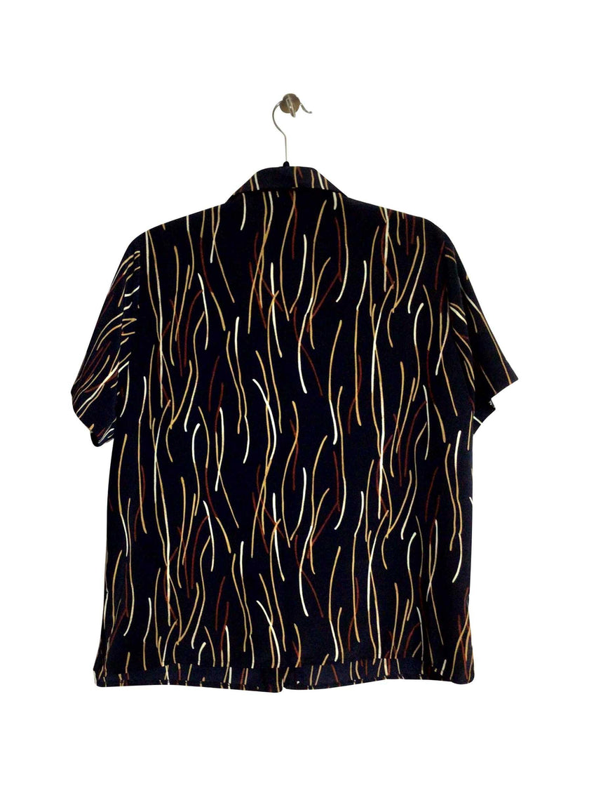 INDULGENCE Regular fit Button-down Top in Black - 16