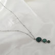 INDY: 3-Stone Pendant Silver Necklace