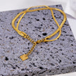 INESE: Snake-Skin Textured 2-Layer Gold Bracelet