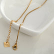 INGA: Mini-Box Chain Necklace in Gold