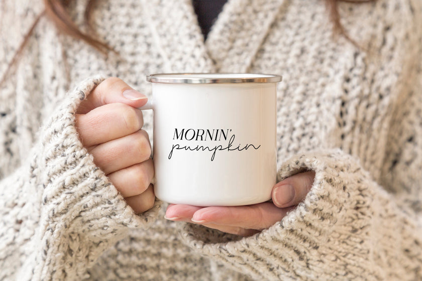 Mornin' Pumpkin camper mug