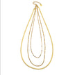 IRIS Triple Layer Multi Chain Gold Necklace