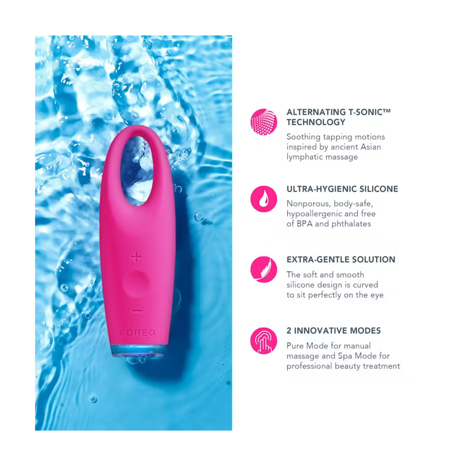 FOREO IRIS 2 Rejuvenating Eye Massager Fuchsia