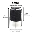 Isha Black Braided Planter