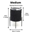 Isha Black Braided Planter