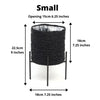 Isha Black Braided Planter