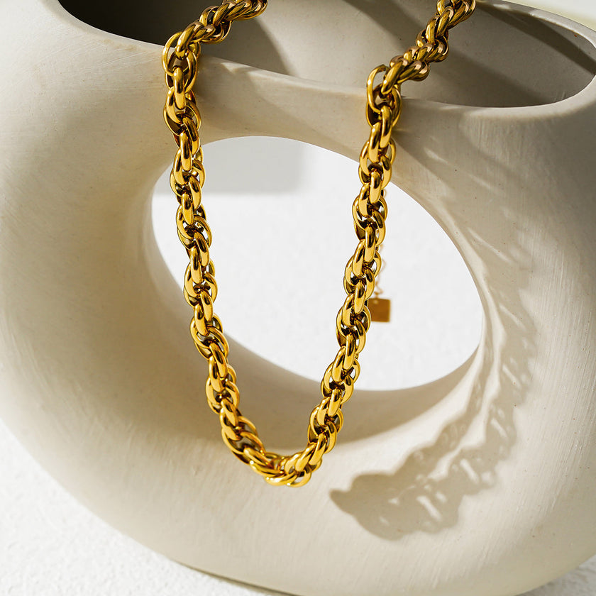 Style ISLINGTON: Chunky Intricate Multi-Link Chain Necklace