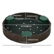 Outsunny Round Sandbox for Kids Outdoor Play with Waterproof Canopy Bottom Liner Childrens Garden Playset Brown