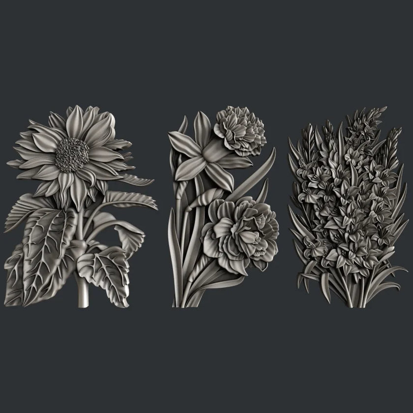 Zuri Designs Flower Blooms Set 1