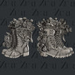 Zuri Designs Floral Boots
