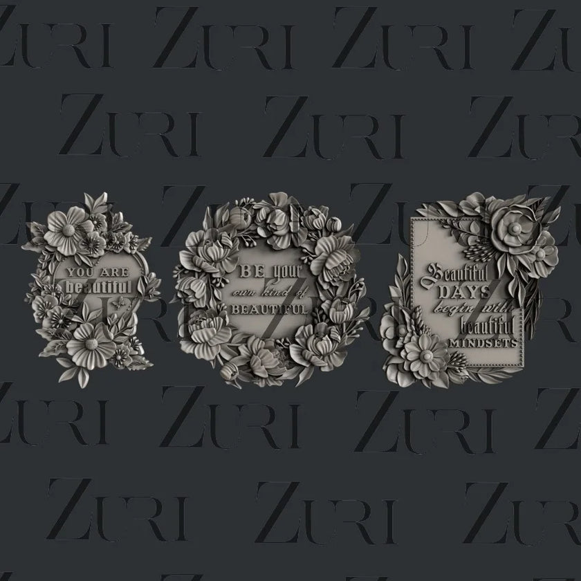 Zuri Designs Floral Frames