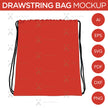 Drawstring Bag - Mockup and Template - 1 Angles, 1 Style, Layered, Detailed and Editable Vector in EPS, SVG, AI, PNG, DXF and PDF