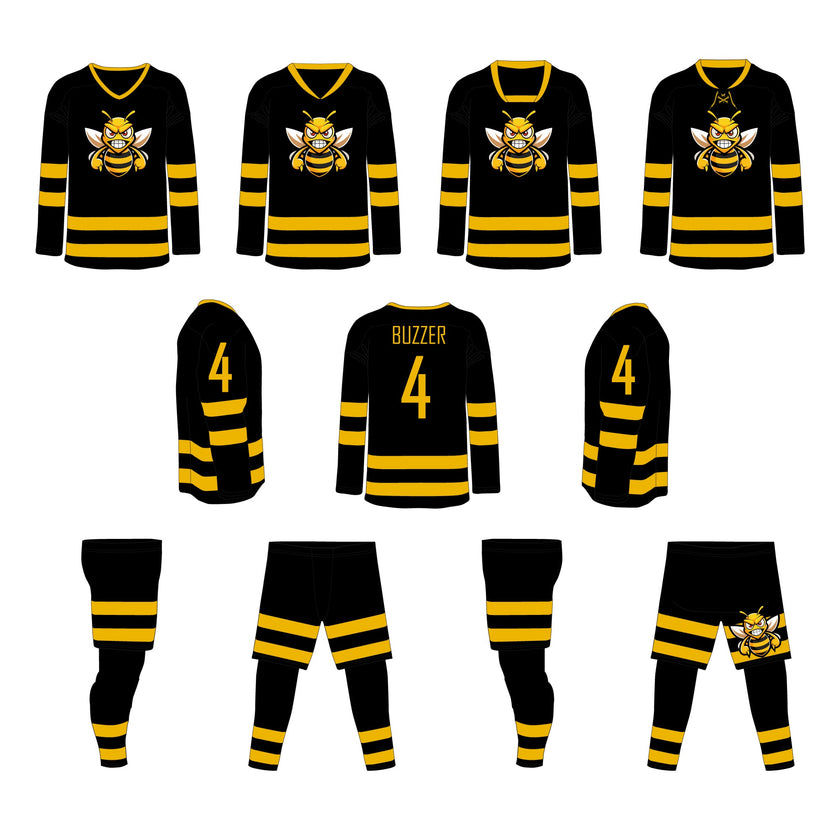 Hockey Jersey - Mockup and Template - 4 Angles, 4 Styles, Layered, Detailed and Editable Vector in EPS, SVG, AI, PNG, DXF and PDF