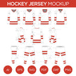 Hockey Jersey - Mockup and Template - 4 Angles, 4 Styles, Layered, Detailed and Editable Vector in EPS, SVG, AI, PNG, DXF and PDF