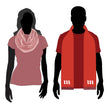 Scarves Bundle - Regular Scarf & Infinity Scarf - Mockup and Template - 5 Scarves Total, 2 Styles, Multiple Angles, Layered, Detailed and Editable Vector in EPS, SVG, AI, PNG, DXF and PDF