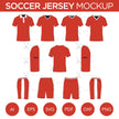 Soccer Jersey - Mockup and Template - 4 Angles, 3 Styles, Layered, Detailed and Editable Vector in EPS, SVG, AI, PNG, DXF and PDF