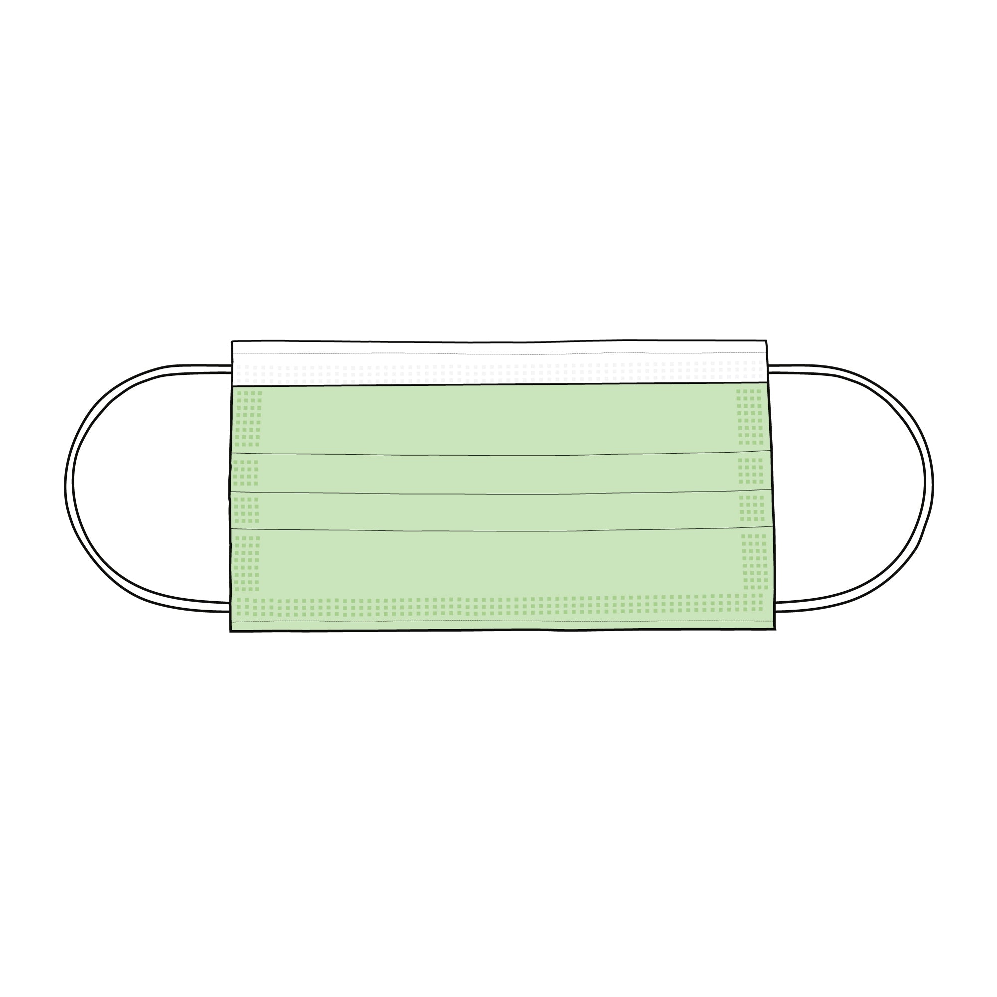 Surgical Masks - Mockup and Template - 6 Angles, 1 Style, Layered, Detailed and Editable Vector in EPS, SVG, AI, PNG, DXF and PDF