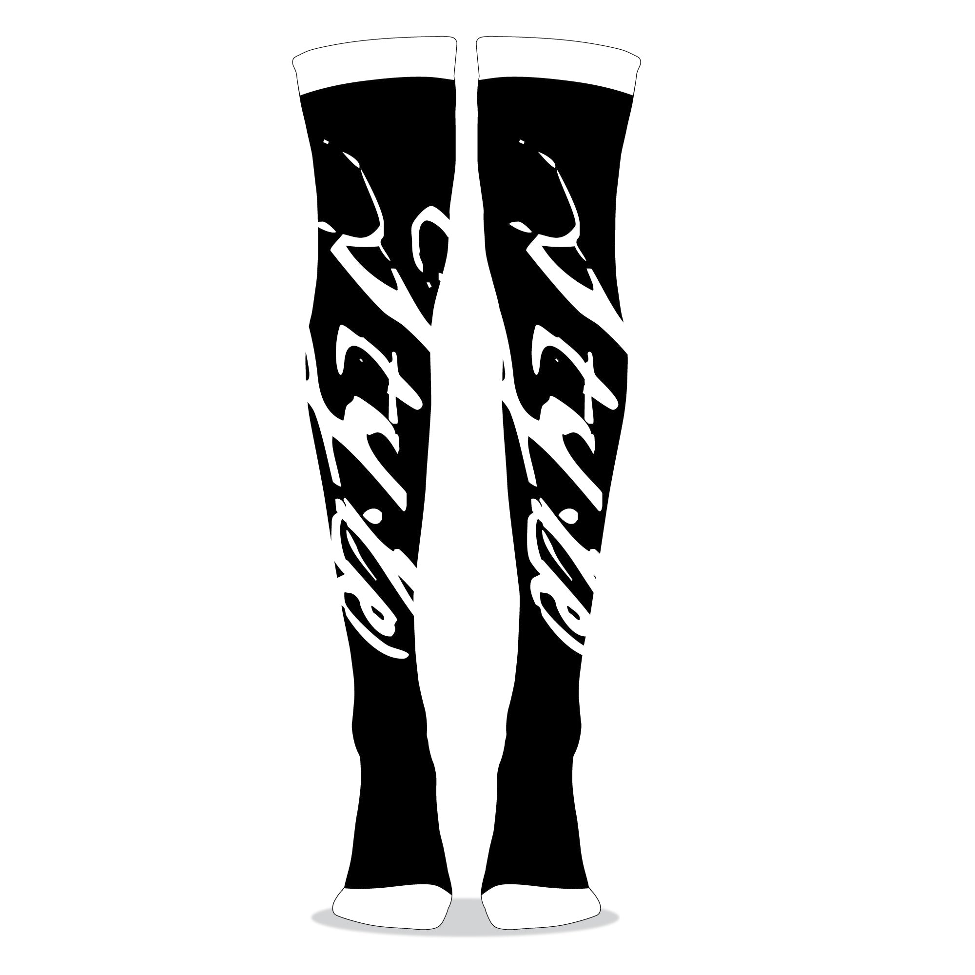 Thigh High Socks - Mockup and Template - 11 Angles, Layered, Detailed and Editable Vector in EPS, SVG, AI, PNG, DXF and PDF