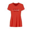 Women's T-Shirts and V-Neck Shirts - Mockup and Template - 8 Angles, 2 Styles, Layered, Detailed and Editable Vector in EPS, SVG, AI, PNG, DXF and PDF