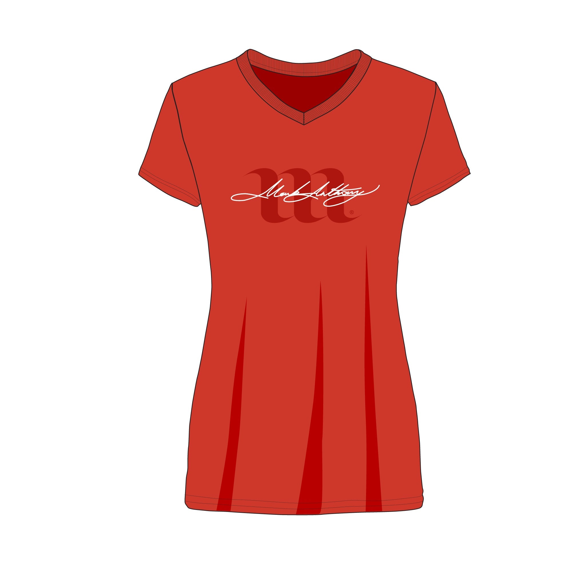 Women's T-Shirts and V-Neck Shirts - Mockup and Template - 8 Angles, 2 Styles, Layered, Detailed and Editable Vector in EPS, SVG, AI, PNG, DXF and PDF