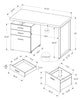 Bureau d'ordinateur moderne de couleur noir et gris (I 7411)