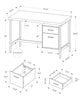 Bureau d'ordinateur de couleur noir et gris métallique (I 7437)