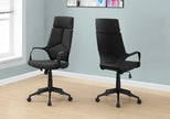 Chaise de bureau en tissu noir - Monarch (I7272)