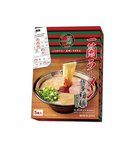 Ichiran Hakata Style Thin Straight Ramen (5  x 129G) [Best Before Date: 2027.01.20]