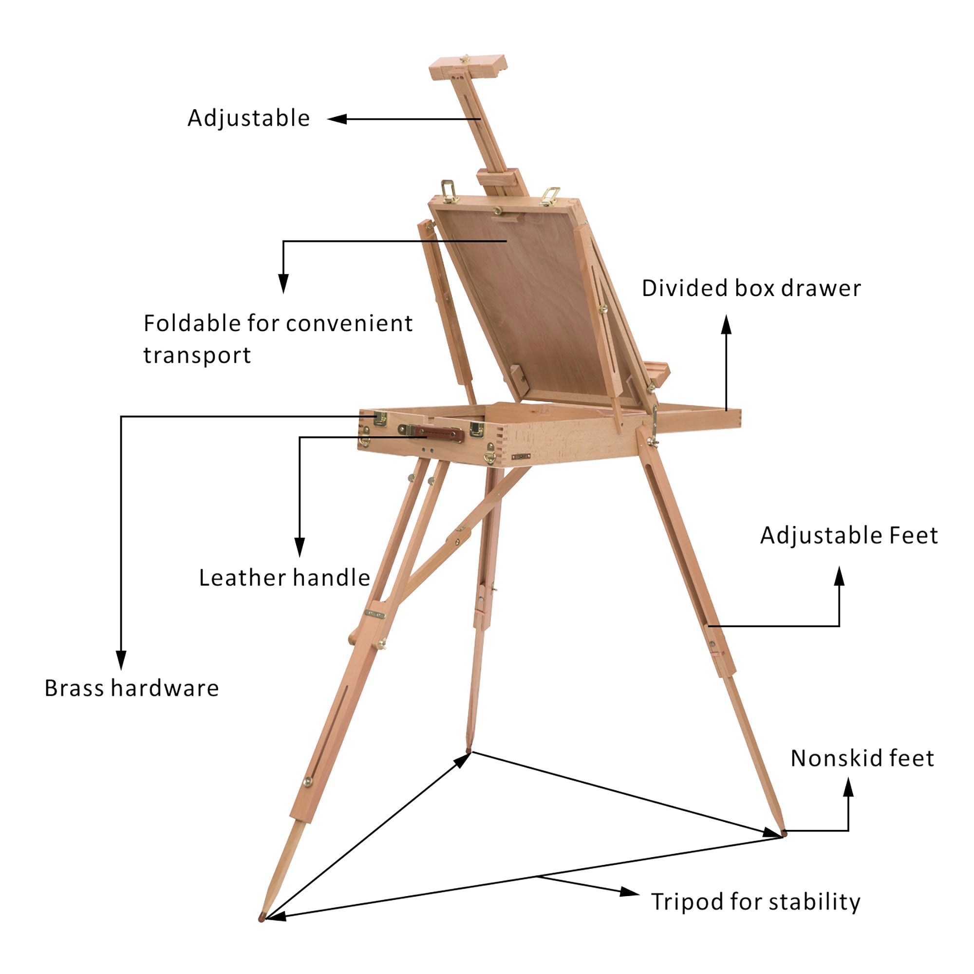 HOMCOM Foldable Art Easel 72.4