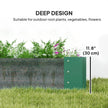 6 x 3 x 1ft Galvanized Raised Garden Bed, Reinforced Outdoor Planter Box with Open Bottom, Green