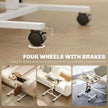 Eden Height Adjustable Standing Desk with Wheels and Headphone Hook-Natural