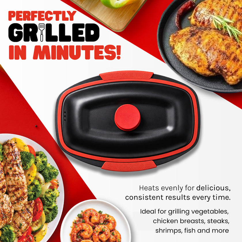 Micro Grill Chef Pot™ Microwave Cooking Pot – Versatile Microwave Food Cooker with Lid – Microwave Safe Steamer & Soup Pot – BPA-Free, Dishwasher Safe, Ideal for Fast Meals & Healthy Cooking