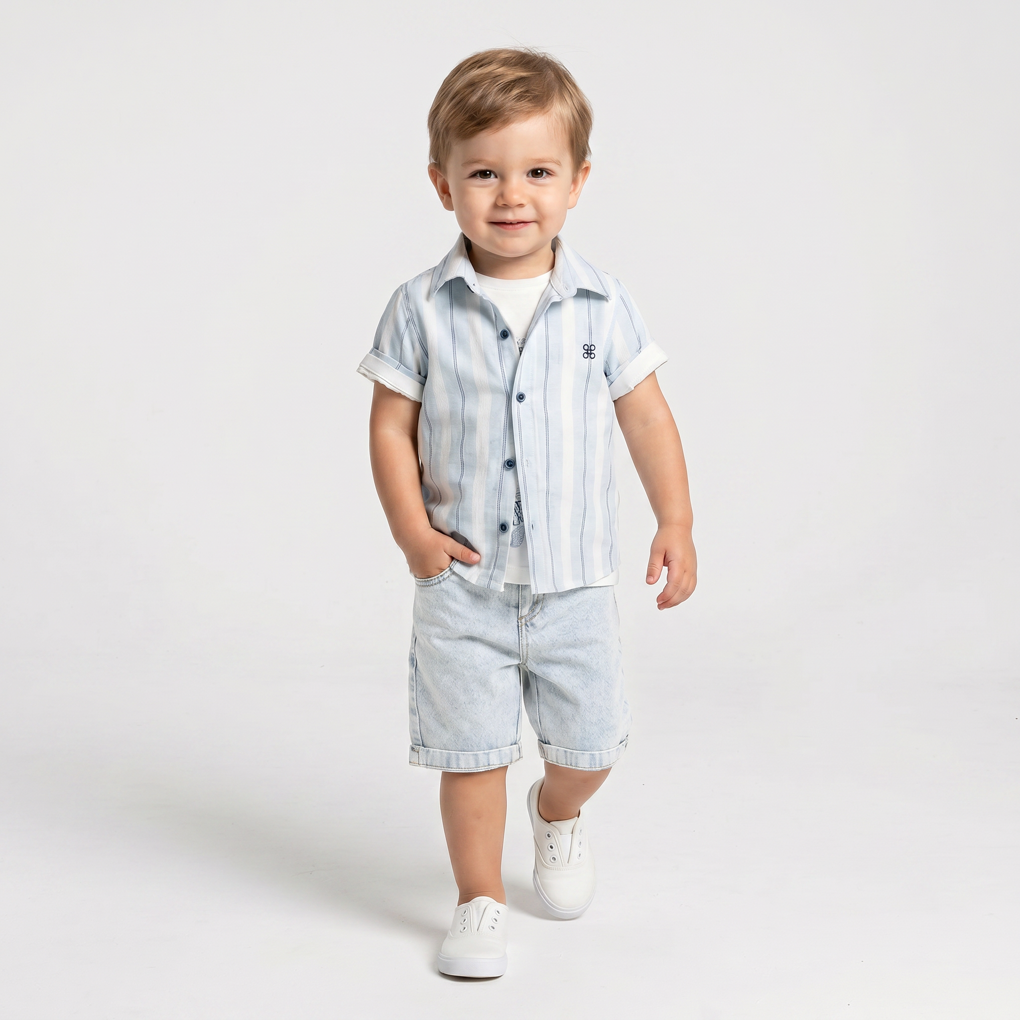 Tyler Stripes Denim Set