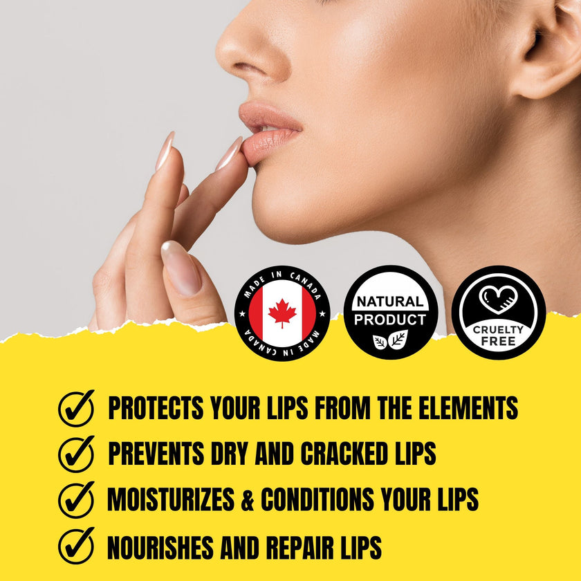 Soothing & Nourishing Lip Balm (4.5g) – Banana, Vanilla, Mint & Maple Flavors | Natural Hydrating Lip Care