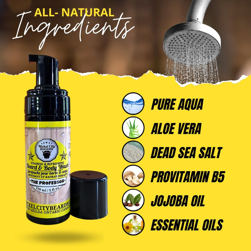 The Professor Beard Wash (150ml) – Cedarwood, Vanilla & Sweet Cigar | Gentle Beard Shampoo & Cleanser | Dr. Chris Schneider Collaboration