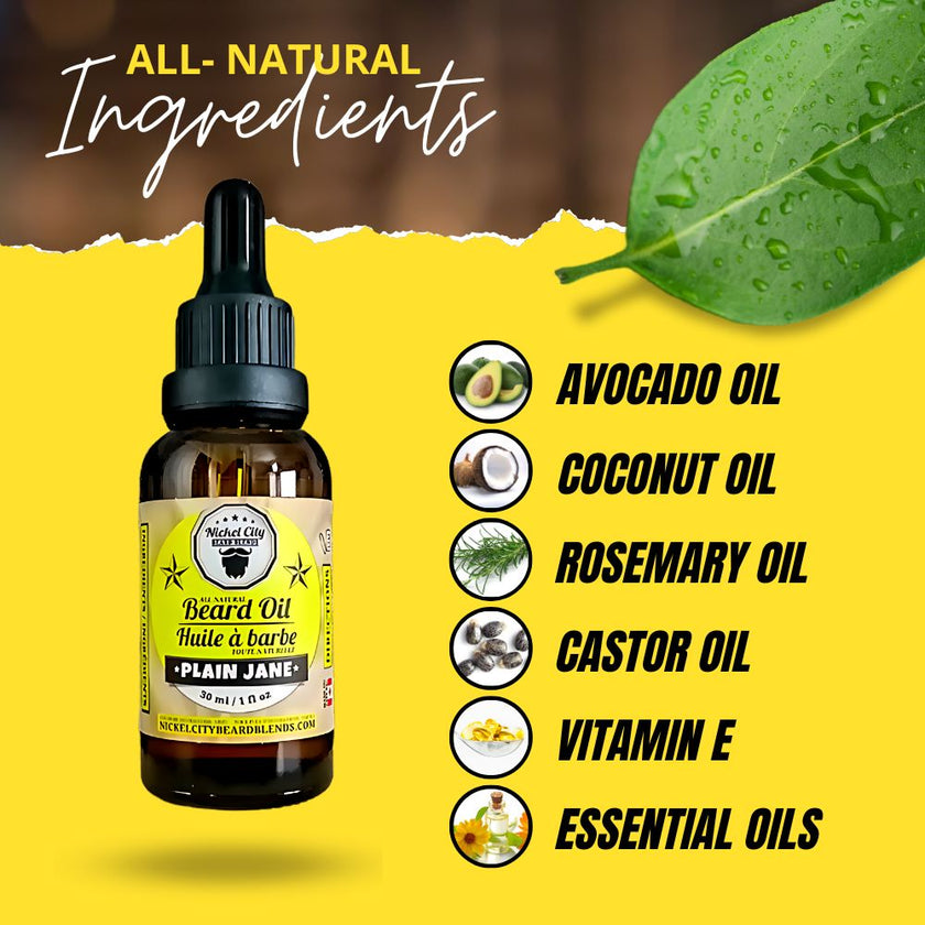 Plain Jane Beard Oil (30ml) – Naked, Unscented & Fragrance-Free | Premium Conditioning Beard Oil