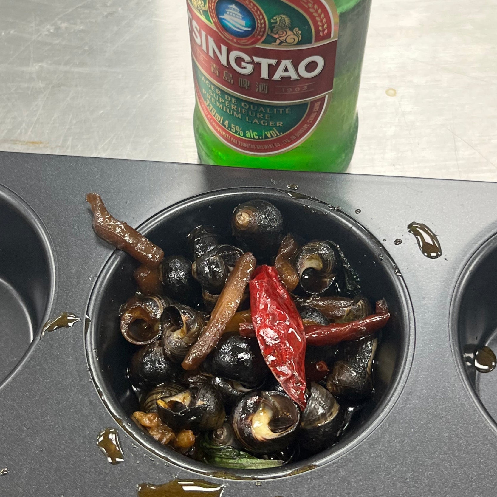 柳州大排档风味辣炒海石螺