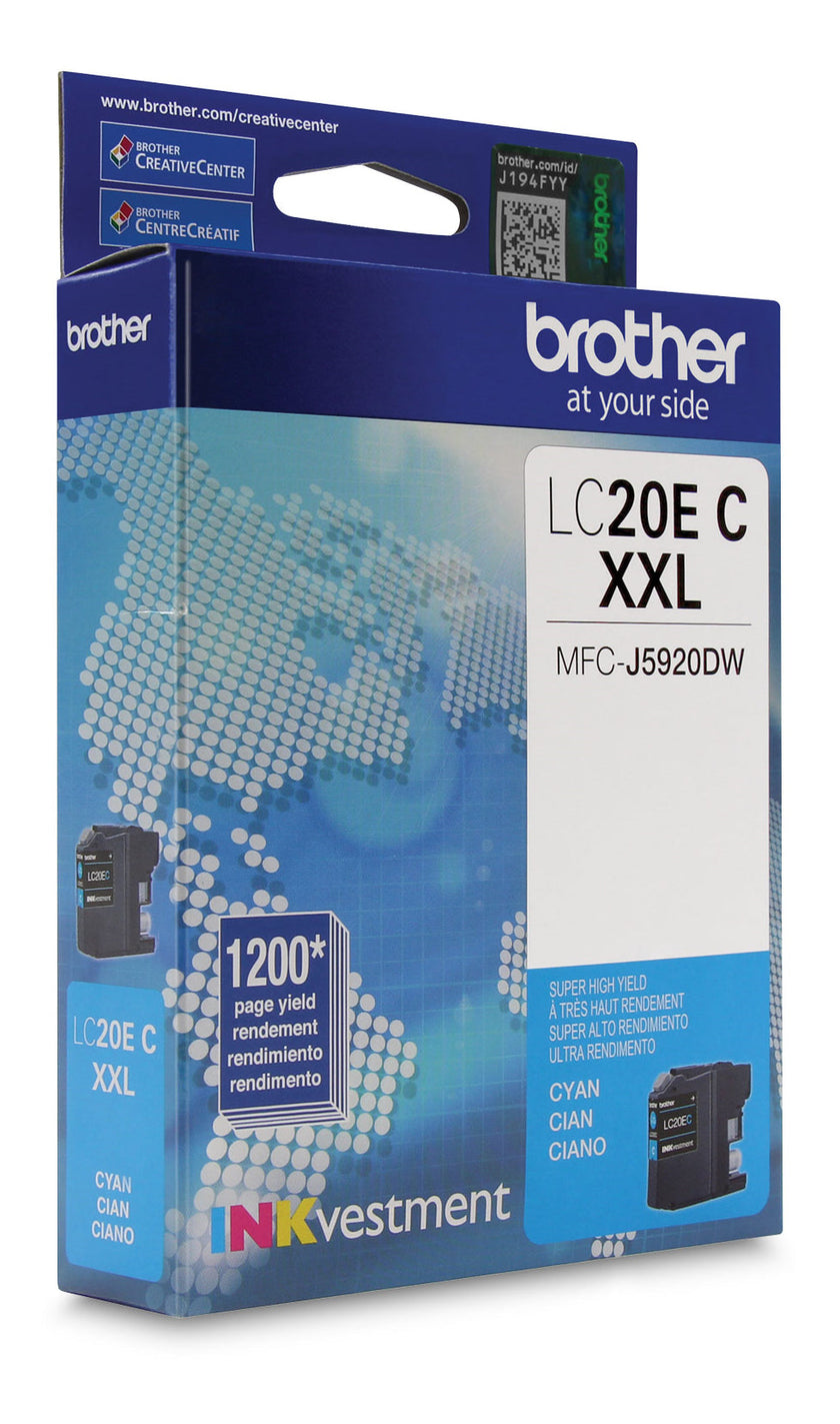 Brother LC20E Cyan Ink, INKvestment Super High Yield (LC20ECS)