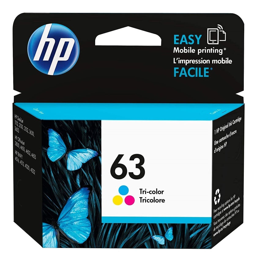 HP 63 Tri-Colour Original Ink Cartridge (F6U61AN)