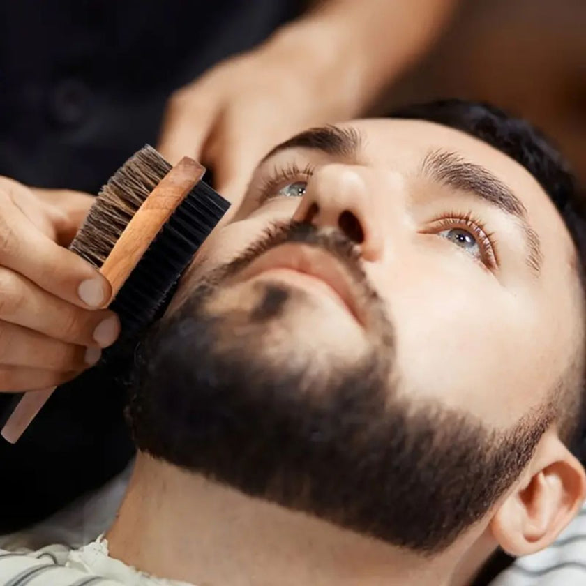 SoulStroker Premium Beard Brush – Dual Bristle Grooming Brush for Styling & Conditioning