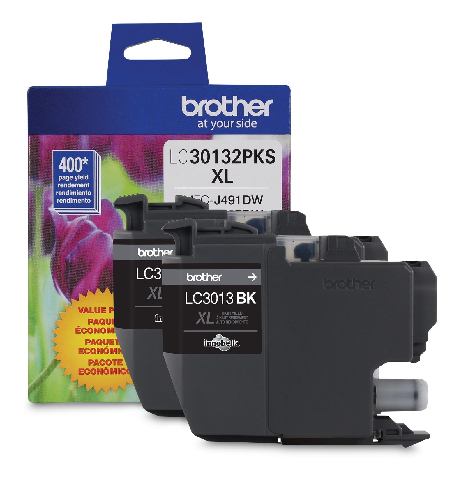 Brother LC30132PKS Black Ink Cartridge, High Yield, 2 Pack