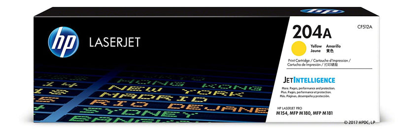 HP 204A (CF512A) Yellow Original LaserJet Toner Cartridge