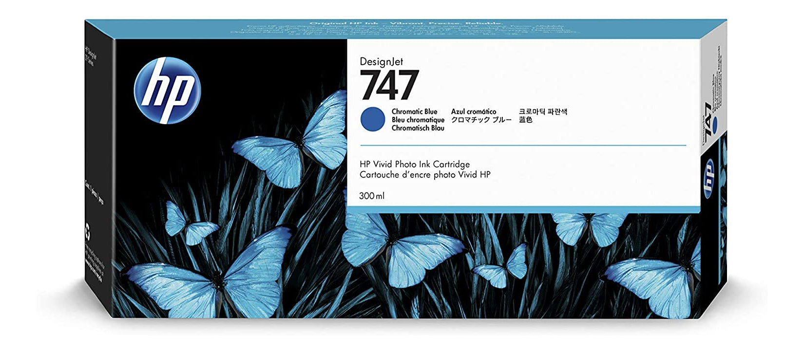 HP 747 (P2V85A) 300mL Chromatic Blue Original Ink Cartridge